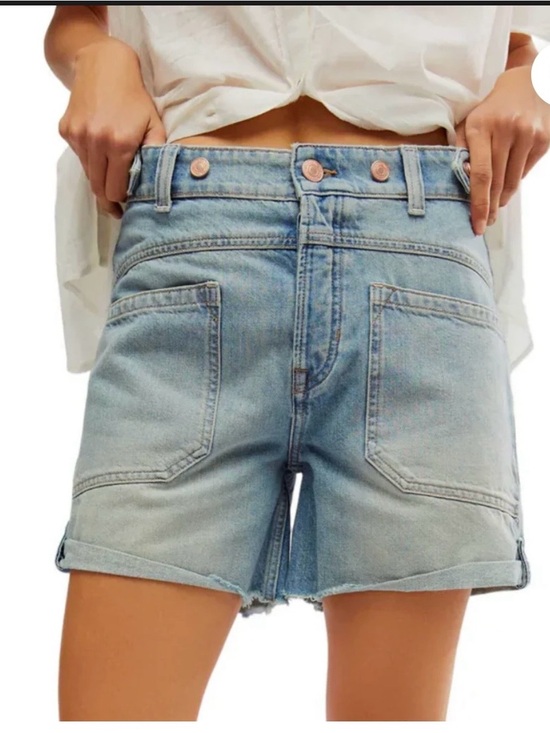 We The Free Pants - We The Free Light Blue High-Rise Denim Shorts